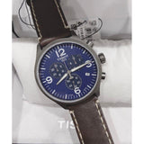 Tissot Chrono XL Blue Dial Brown Leather Strap Watch For Men - T116.617.36.047.00