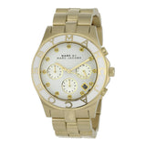 Marc Jacobs Blade White Dial Gold Stainless Steel Strap Watch for Women - MBM3081