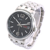 Marc Jacobs Fergus Black Dial Silver Stainless Steel Strap Watch for Men - MBM5075