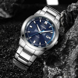 Citizen Eco Drive Blue Dial Silver Stainless Steel Watch For Men - BM7140-54L