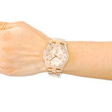 Marc Jacobs Henry Chronograph Rose Gold Dial Stainless Steel Strap Watch for Women - MBM3118