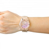 Guess Confetti Pink Dial Rose Gold Stainless Steel Watch For Women - W0774L3