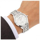 Tissot T Classic T One Automatic Silver Dial Silver Steel Strap Watch For Men - T038.430.11.037.00