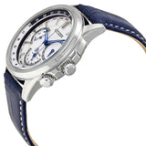 Citizen Eco Drive Calendrier White Dial Blue Leather Strap Watch For Men - BU2020-11A