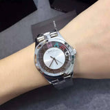 Marc Jacobs Henry Silver Skeleton Dial SIlver Stainless Steel Strap Watch for Women - MBM3262