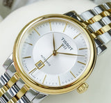 Tissot T Classic Carson Premium White Dial Two Tone Stainless Steel Strap Watch for Women - T122.207.22.031.00