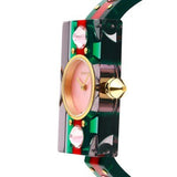 Gucci Vintage Web Pink Mother of Pearl Dial Two Tone Plastic Strap Watch For Women - YA143525