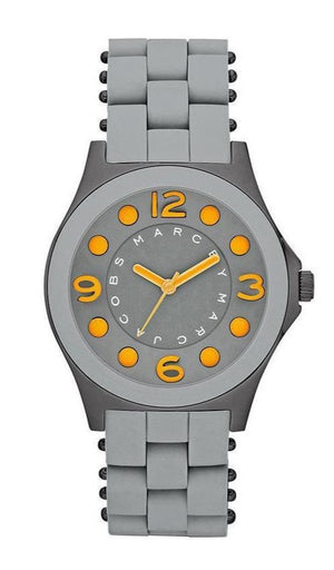 Marc Jacobs Pelly Grey Dial Grey Stainless Steel Silicone Strap Watch for Women - MBM2589