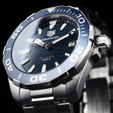 Tag Heuer Aquaracer Blue Dial Quartz Silver Steel Strap Watch for Men - WAY111C.BA0928
