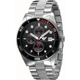 Emporio Armani Chronograph Black Dial Silver Stainless Steel Watch For Men - AR5855