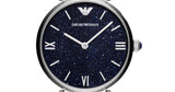 Emporio Armani Gianni T Bar Dark Blue Dial Silver Stainless Steel Watch For Women - AR11091
