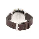 Emporio Armani Chronograph White Dial Brown Leather Strap Watch For Men - AR11033