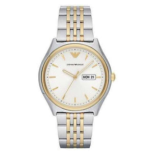 Emporio Armani Cream Dial Two Tone Steel Strap Watch For Men - AR11034
