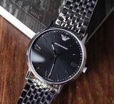 Emporio Armani Kappa Black Dial Stainless Steel Watch For Men - AR11152