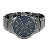 Emporio Armani Renato Chronograph Blue Dial Grey Steel Strap Watch For Men - A11215