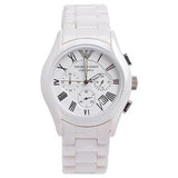 Emporio Armani Chronograph Ceramic White Dial Watch For Women - AR1403