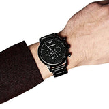 Emporio Armani Luigi Chronograph Black Dial Black Stainless Steel Watch For Men - AR1895