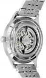 Emporio Armani Meccanico Silver Skeleton Dial Stainless Steel Watch For Men - AR1945