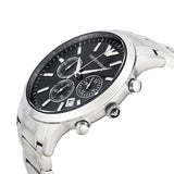 Emporio Armani Classic Chronograph Black Dial Silver Steel Strap Watch For Men - AR2434