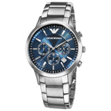 Emporio Armani Renato Chronograph Blue Dial Silver Steel Strap Watch For Men - AR2448