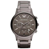 Emporio Armani Classic Chronograph Grey Dial Grey Steel Strap Watch For Men - AR2454