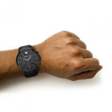 Emporio Armani Dress Chronograph Quartz Black Dial Black Stainless Steel Strap Watch For Men - AR2485