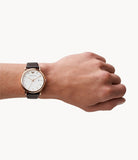 Emporio Armani Luigi White Dial Brown Leather Strap Watch For Men - AR2502