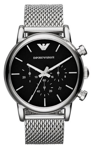 Emporio Armani Classic Black Dial Brushed Black Men's Watch AR1895 –  Watches of America