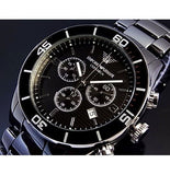 Emporio Armani Black Ceramic Chronograph Black Dial Watch For Men - AR1421