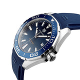 Tag Heuer Aquaracer Quartz 43mm Blue Dial Blue Rubber Strap Watch for Men -  WAY101C.FC6153