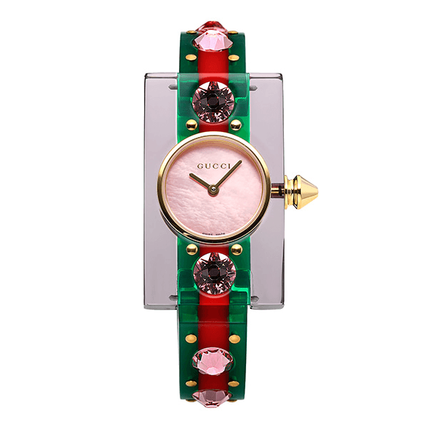 Gucci Vintage Web Pink Mother of Pearl Dial Watch For Women