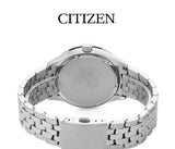 Citizen Eco Drive Black Dial Silver Steel Strap Watch For Men - BM7250-56E