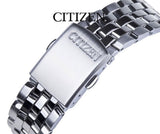 Citizen Eco Drive Blue Dial Silver Steel Strap Watch For Men - BM7250-56L