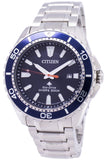 Citizen Promaster Marine Blue Dial Silver Steel Strap Watch For Men - BN0191-80L