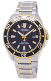 Citizen Eco Drive Promaster Diver Black Dial Two Tone Steel Strap Watch For Men - BN0194-57E