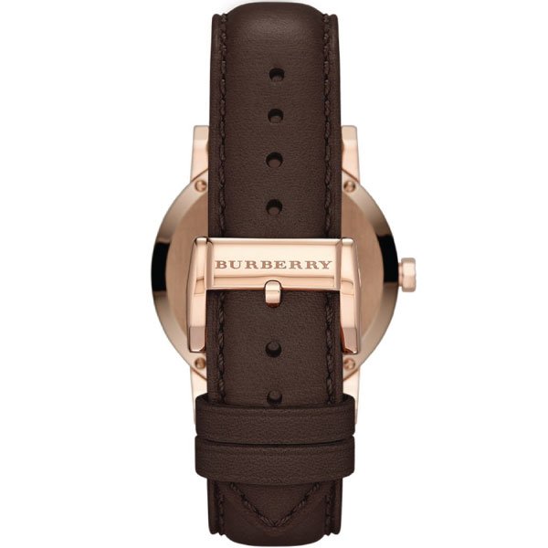 Burberry The City Brown Dial Brown Leather Strap Watch for Men - BU9013