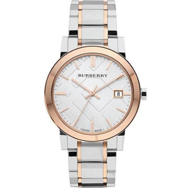 Burberry The City Silver Dial Two Tone Stainless Steel Strap Watch for Women - BU9205