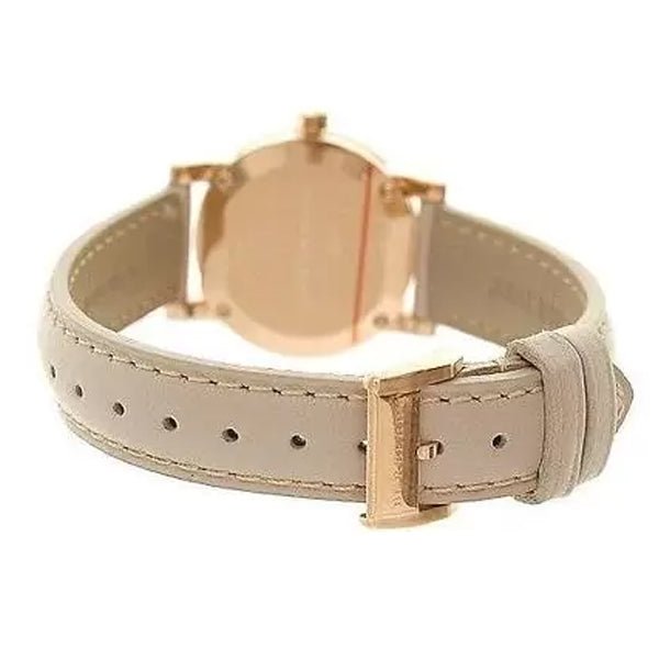 Burberry The City Gold Dial Beige Leather Strap Watch for Women - BU9210