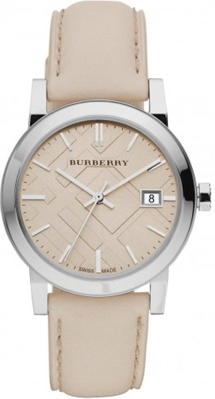 Burberry ladies the city leather deals watch