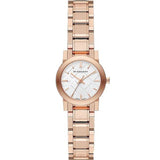 Burberry The City White Dial Rose Gold Steel Strap Watch for Women - BU9104