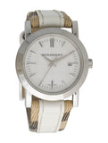 Burberry Heritage Nova Heritage White Dial Leather Strap Watch for Women - BU1395