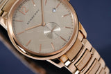 Burberry The Classic Champagne Dial Rose Gold Steel Strap Watch for Men - BU10013