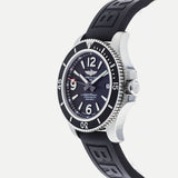 Breitling Superocean II 44mm Black Dial Black Rubber Strap Watch for Men - A17367D71B1S2