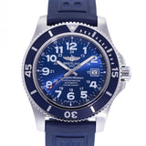 Breitling Superocean II 44mm Blue Dial Blue Rubber Strap Watch for Men - A17392D8/C910/158S/A20SS.1