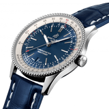 Breitling Navitimer 1 Automatic 41mm Blue Dial Blue Leather Strap Mens Watch - A17326211C1P4