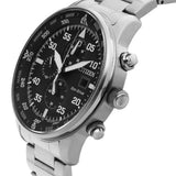 Citizen Eco Drive Chronograph Black Dial Silver Steel Strap Watch For Men - CA0690-88E