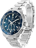 Tag Heuer Aquaracer Blue Dial SIlver Steel Strap Watch for Men - CAY111B.BA0927