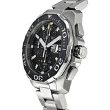 Tag Heuer Aquaracer Calibre 16 Day-Date Black Dial Silver Steel Strap Watch for Men - CAY211A.BA0927