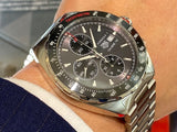 Tag Heuer Formula 1 Automatic Chronograph Grey Dial Silver Strap Watch for Men - CAZ2012.BA0876