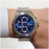 Tag Heuer Formula 1 Automatic Chronograph Blue Dial Silver Strap Watch for Men - CAZ2015.BA0876